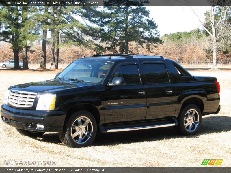 Sable Black / Pewter 2003 Cadillac Escalade EXT AWD