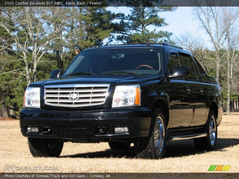 Sable Black / Pewter 2003 Cadillac Escalade EXT AWD