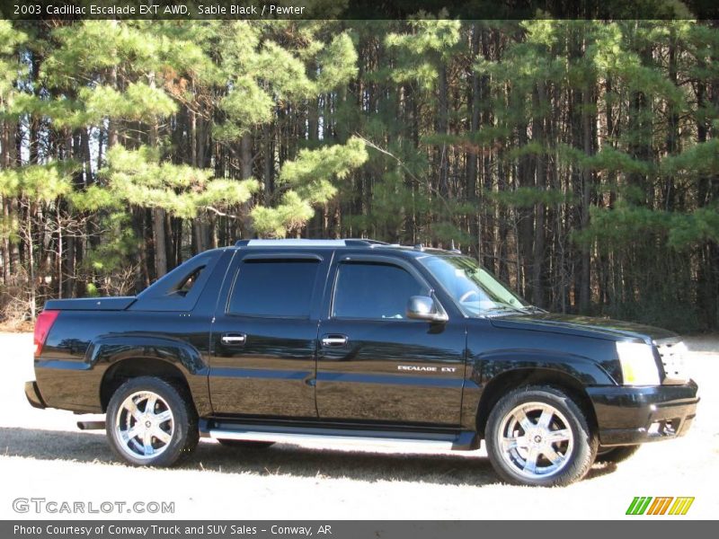 Sable Black / Pewter 2003 Cadillac Escalade EXT AWD