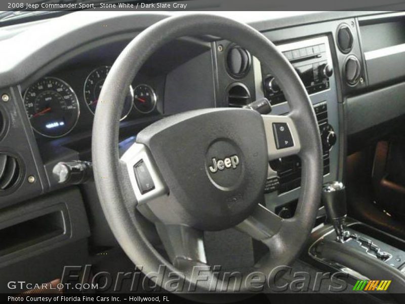 Stone White / Dark Slate Gray 2008 Jeep Commander Sport
