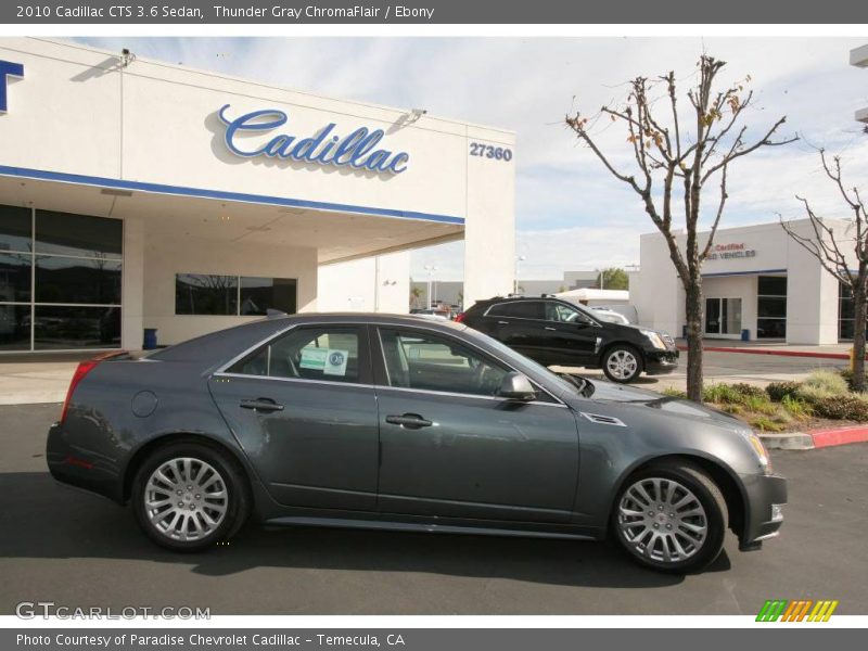 Thunder Gray ChromaFlair / Ebony 2010 Cadillac CTS 3.6 Sedan