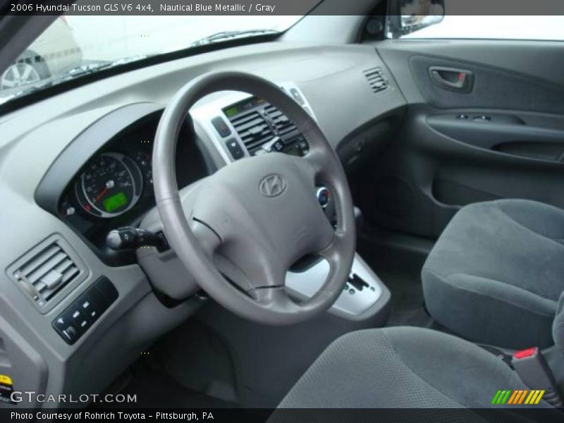 Nautical Blue Metallic / Gray 2006 Hyundai Tucson GLS V6 4x4