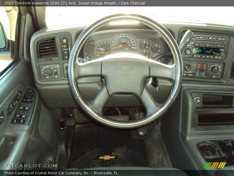 Sunset Orange Metallic / Dark Charcoal 2003 Chevrolet Avalanche 1500 Z71 4x4