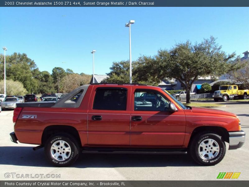 Sunset Orange Metallic / Dark Charcoal 2003 Chevrolet Avalanche 1500 Z71 4x4