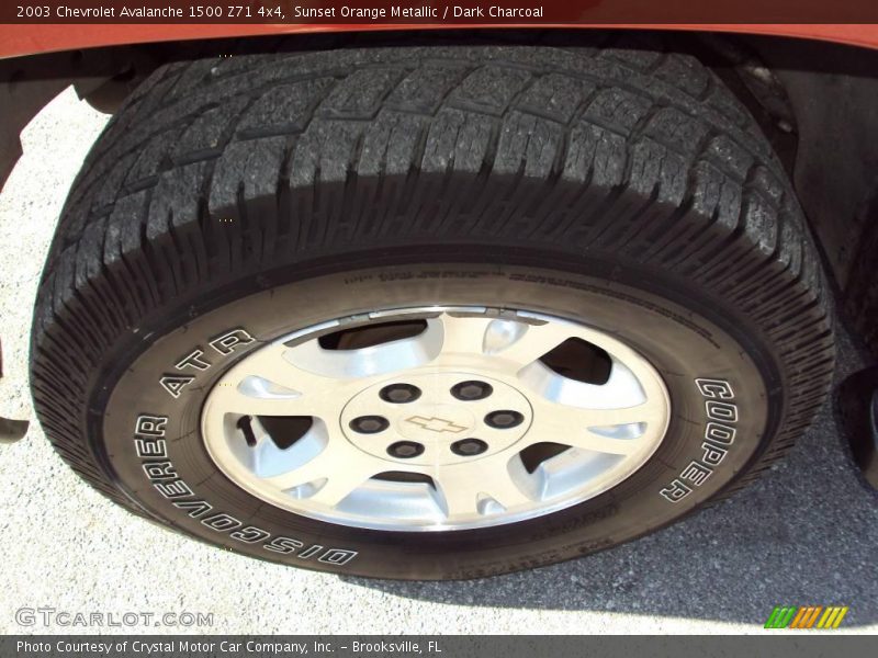 Sunset Orange Metallic / Dark Charcoal 2003 Chevrolet Avalanche 1500 Z71 4x4