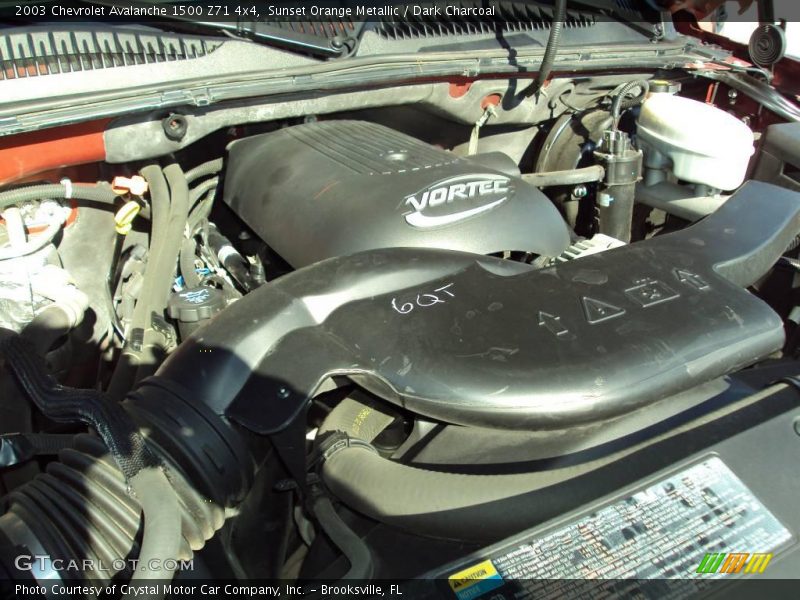 Sunset Orange Metallic / Dark Charcoal 2003 Chevrolet Avalanche 1500 Z71 4x4