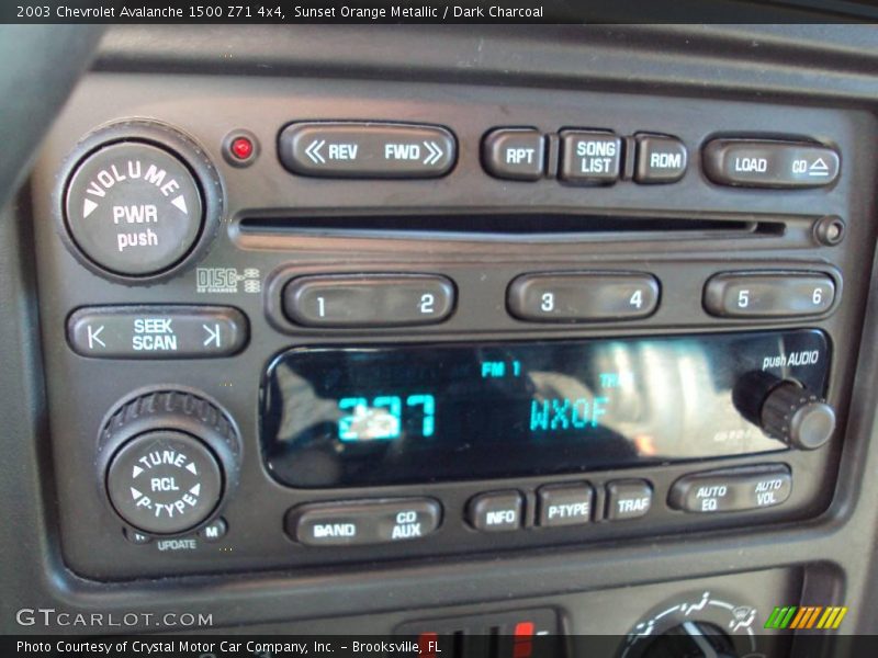 Sunset Orange Metallic / Dark Charcoal 2003 Chevrolet Avalanche 1500 Z71 4x4