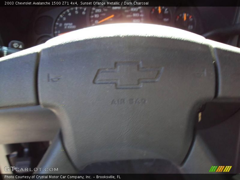 Sunset Orange Metallic / Dark Charcoal 2003 Chevrolet Avalanche 1500 Z71 4x4