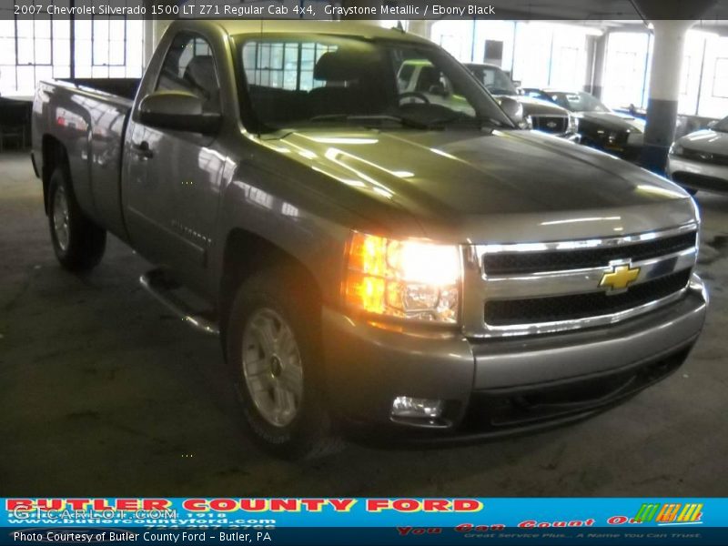 Graystone Metallic / Ebony Black 2007 Chevrolet Silverado 1500 LT Z71 Regular Cab 4x4