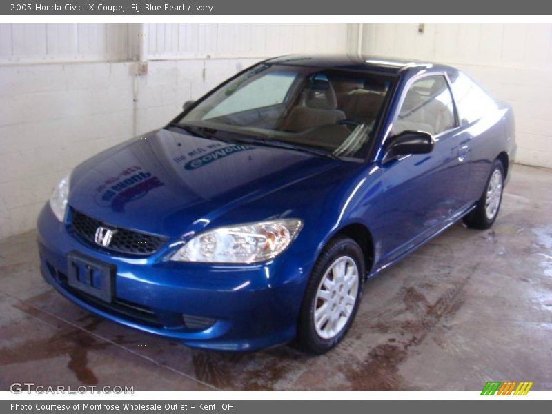 Fiji Blue Pearl / Ivory 2005 Honda Civic LX Coupe