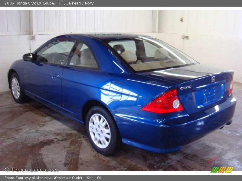 Fiji Blue Pearl / Ivory 2005 Honda Civic LX Coupe