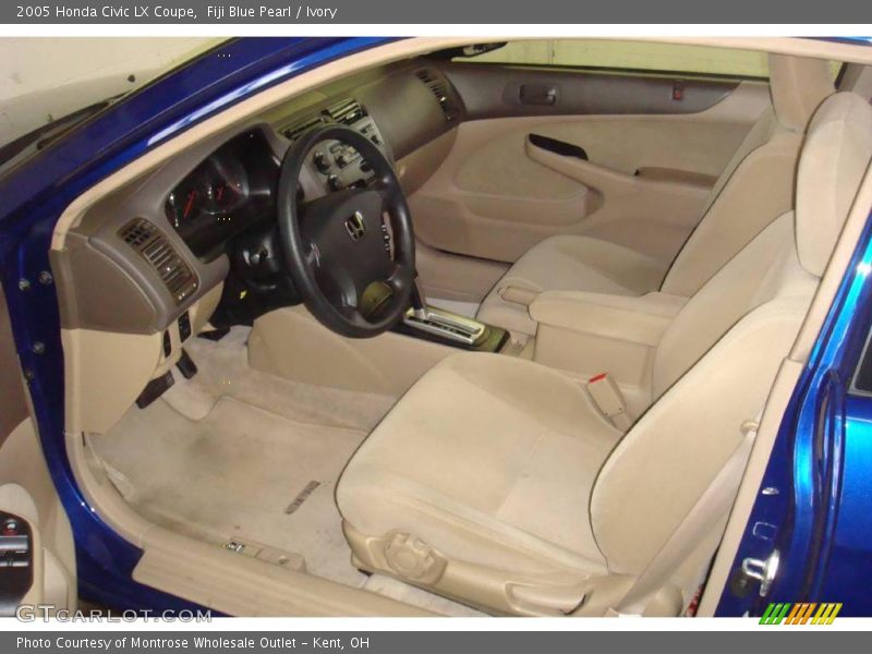 Fiji Blue Pearl / Ivory 2005 Honda Civic LX Coupe