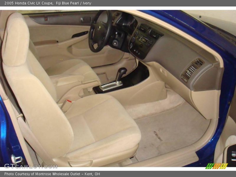 Fiji Blue Pearl / Ivory 2005 Honda Civic LX Coupe