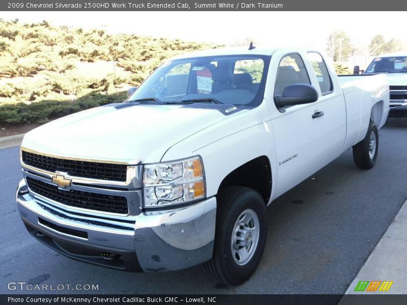 Summit White / Dark Titanium 2009 Chevrolet Silverado 2500HD Work Truck Extended Cab