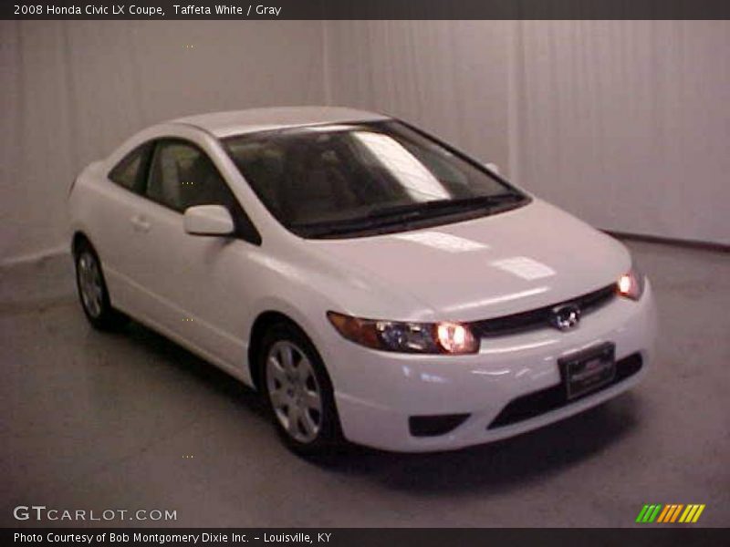 Taffeta White / Gray 2008 Honda Civic LX Coupe