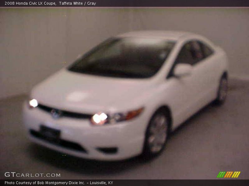 Taffeta White / Gray 2008 Honda Civic LX Coupe