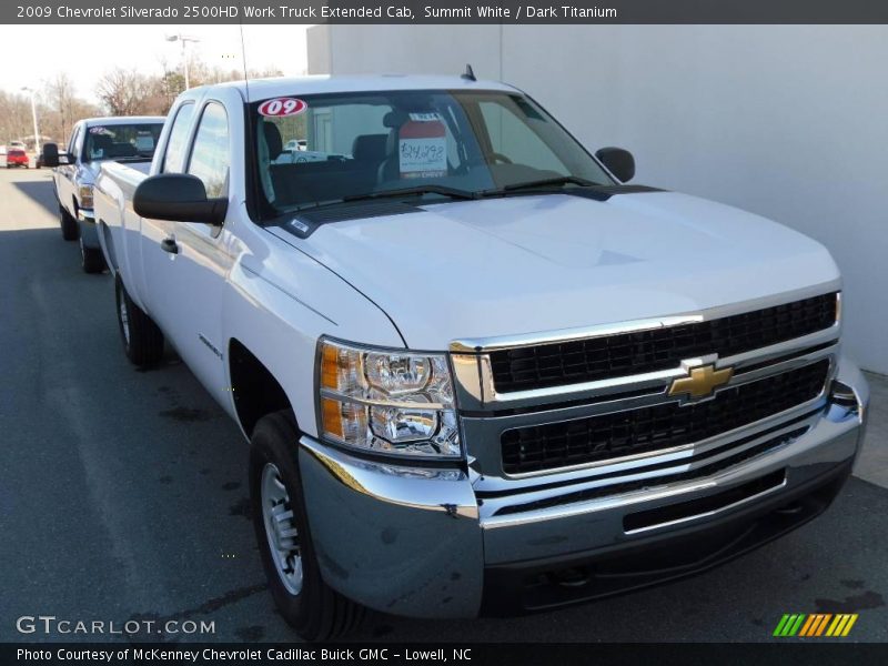 Summit White / Dark Titanium 2009 Chevrolet Silverado 2500HD Work Truck Extended Cab