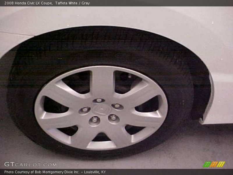 Taffeta White / Gray 2008 Honda Civic LX Coupe