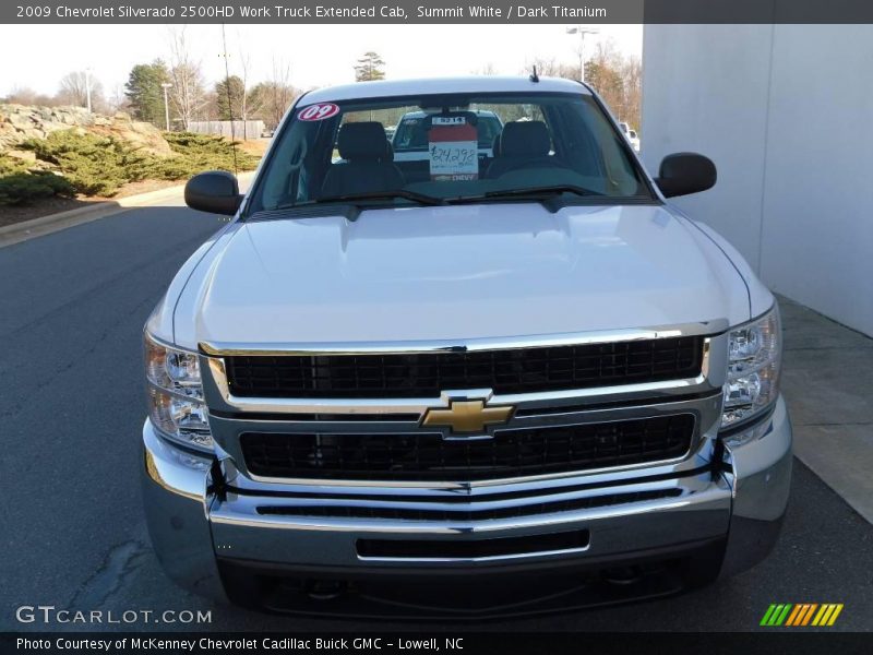 Summit White / Dark Titanium 2009 Chevrolet Silverado 2500HD Work Truck Extended Cab