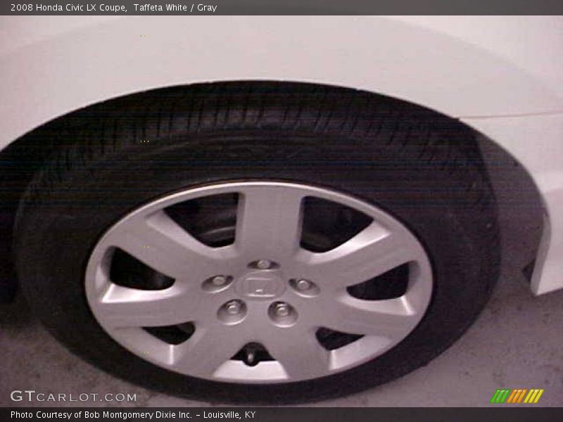 Taffeta White / Gray 2008 Honda Civic LX Coupe