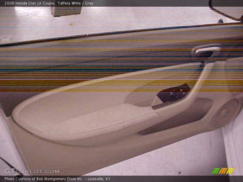 Taffeta White / Gray 2008 Honda Civic LX Coupe
