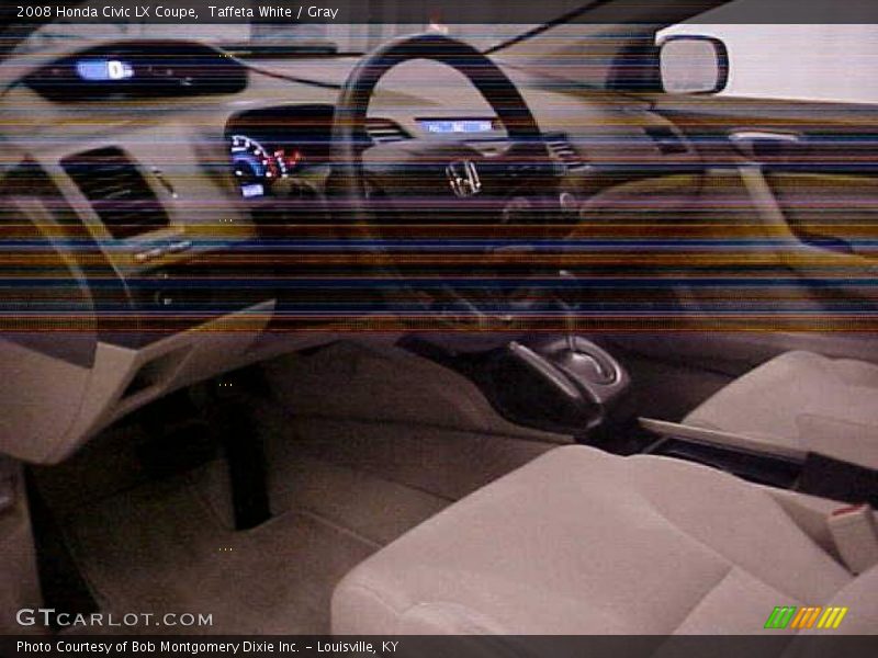 Taffeta White / Gray 2008 Honda Civic LX Coupe