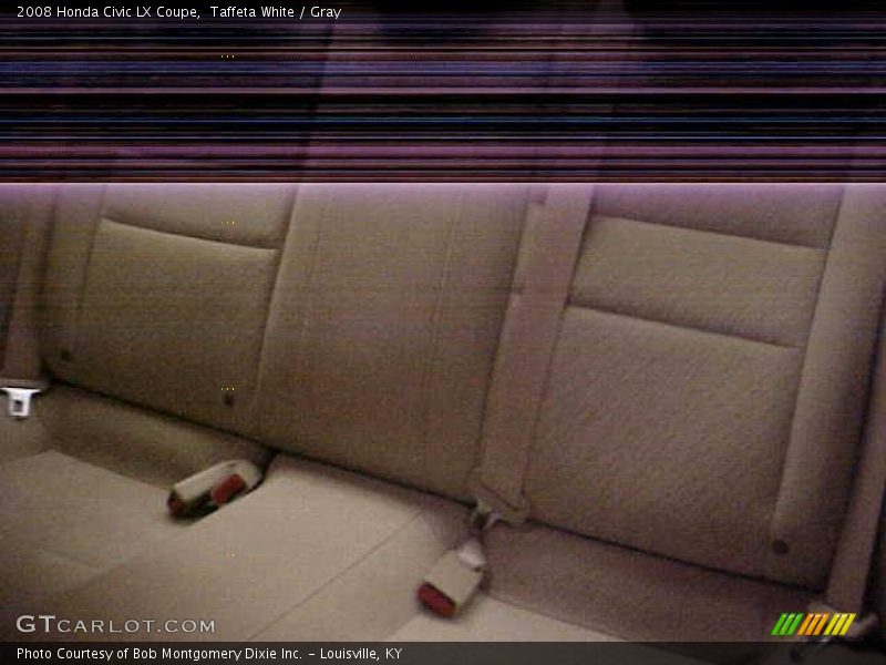 Taffeta White / Gray 2008 Honda Civic LX Coupe