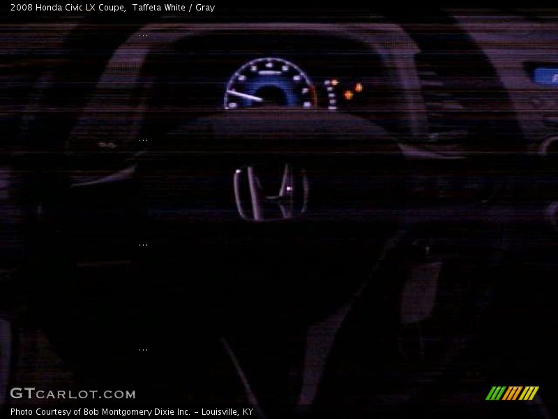 Taffeta White / Gray 2008 Honda Civic LX Coupe