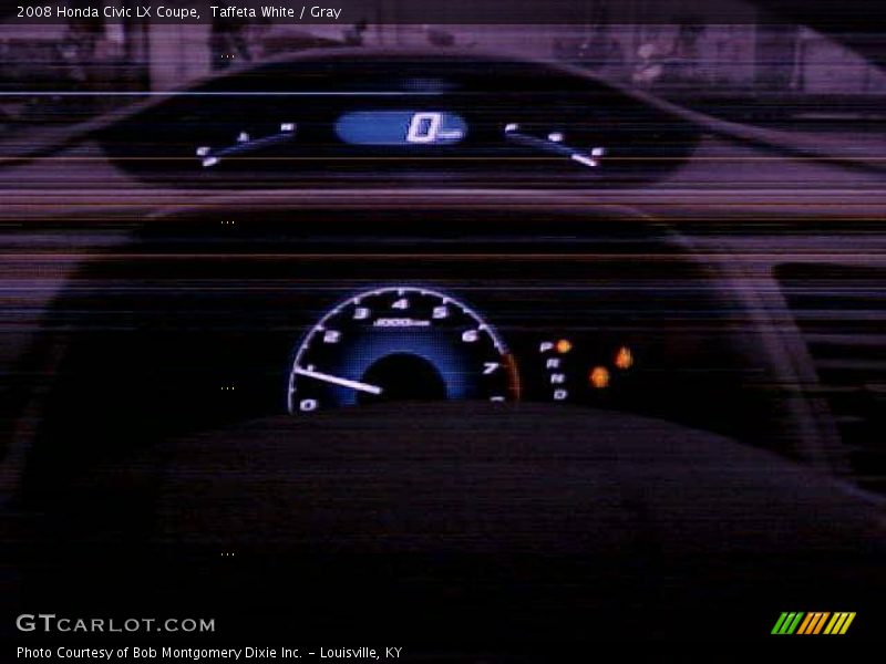 Taffeta White / Gray 2008 Honda Civic LX Coupe