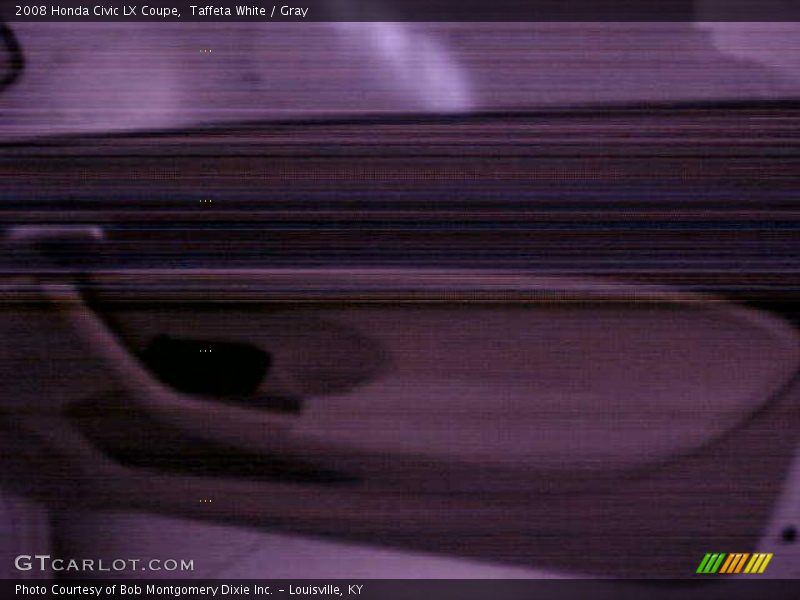 Taffeta White / Gray 2008 Honda Civic LX Coupe