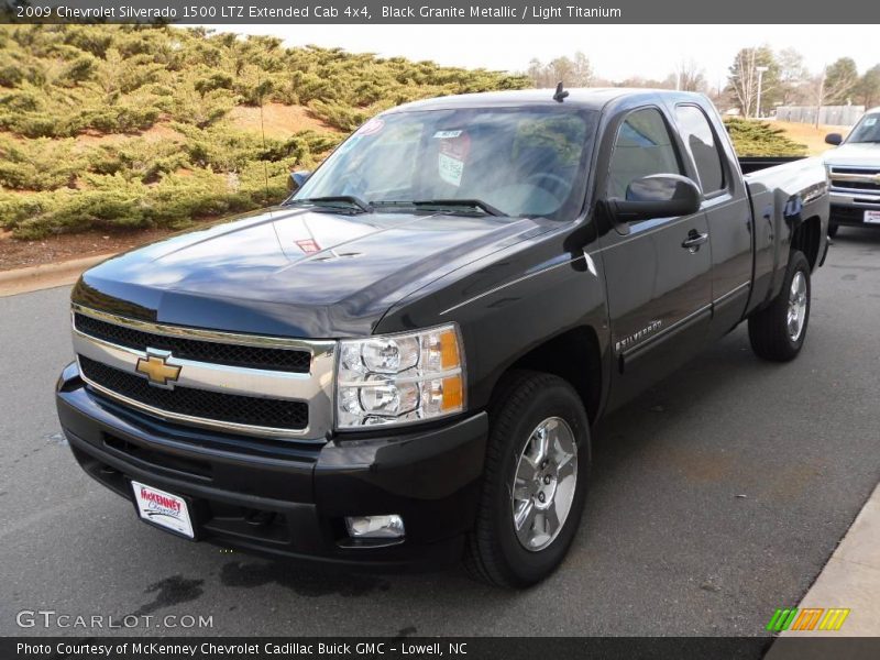 Black Granite Metallic / Light Titanium 2009 Chevrolet Silverado 1500 LTZ Extended Cab 4x4