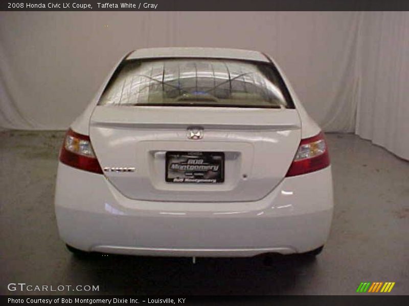 Taffeta White / Gray 2008 Honda Civic LX Coupe