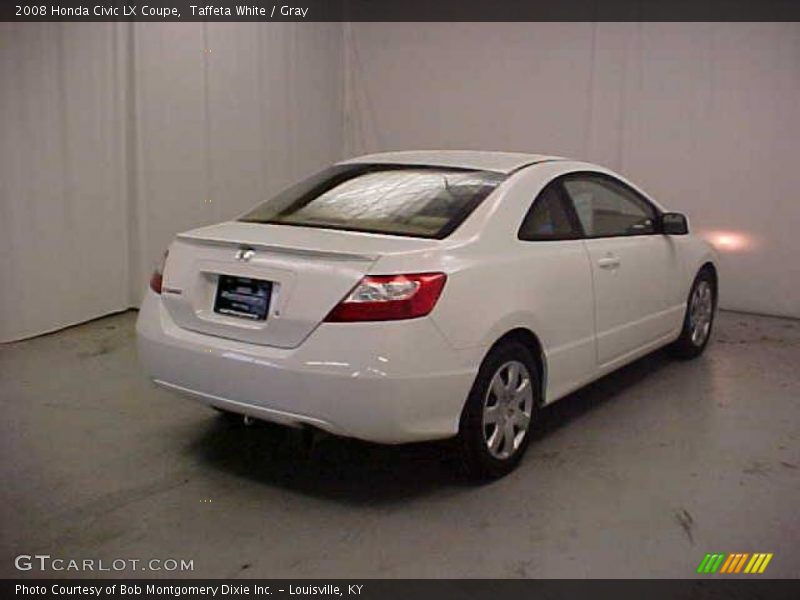 Taffeta White / Gray 2008 Honda Civic LX Coupe