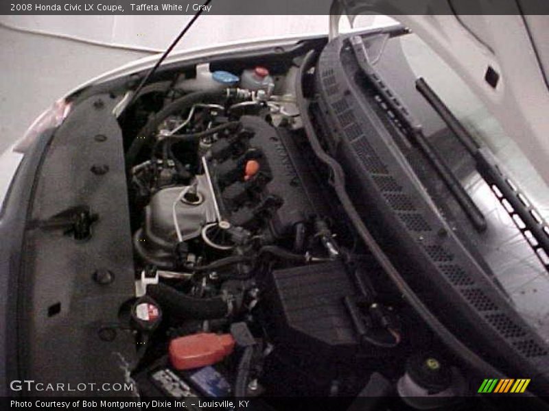 Taffeta White / Gray 2008 Honda Civic LX Coupe
