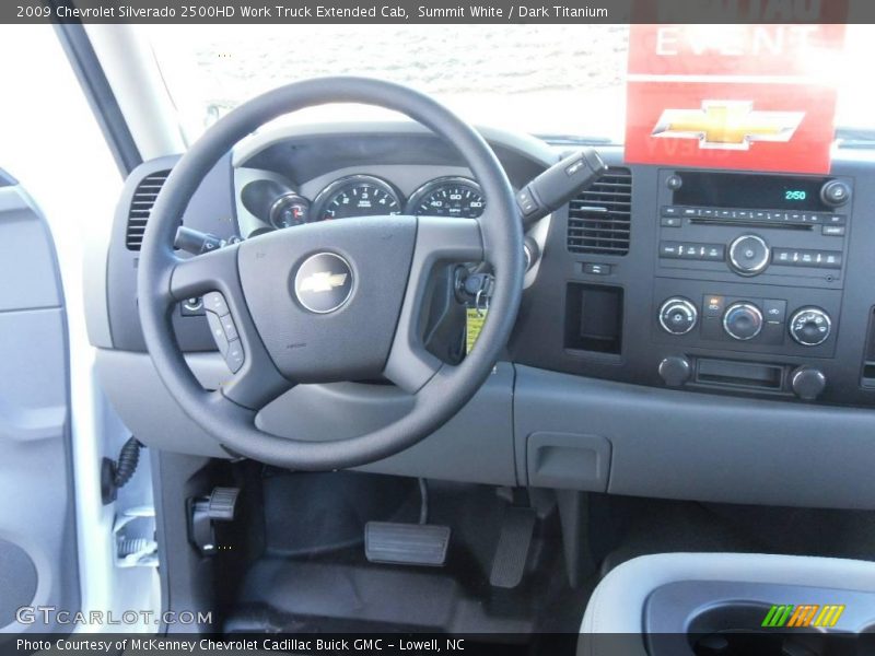 Summit White / Dark Titanium 2009 Chevrolet Silverado 2500HD Work Truck Extended Cab