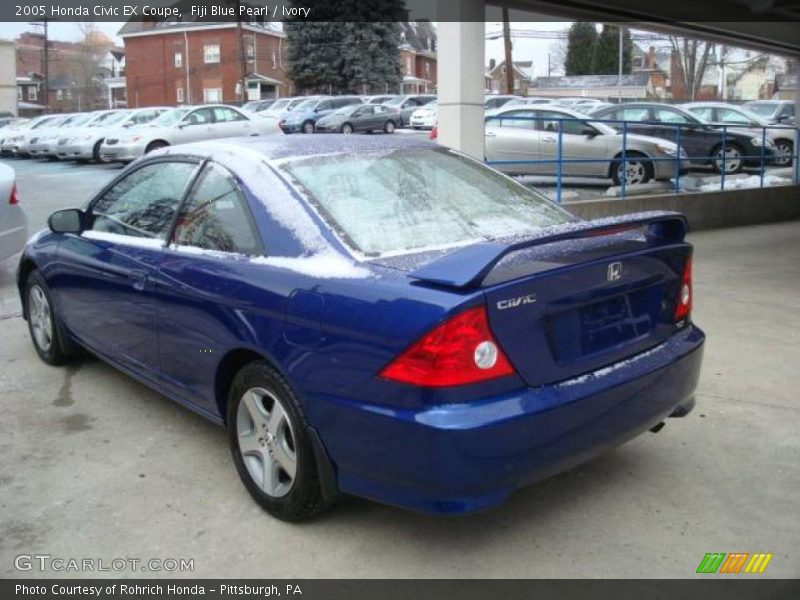 Fiji Blue Pearl / Ivory 2005 Honda Civic EX Coupe