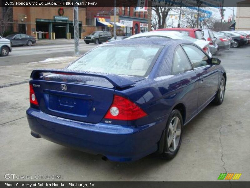 Fiji Blue Pearl / Ivory 2005 Honda Civic EX Coupe