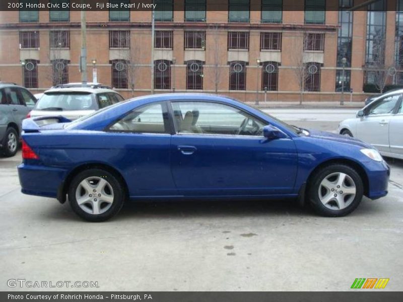 Fiji Blue Pearl / Ivory 2005 Honda Civic EX Coupe