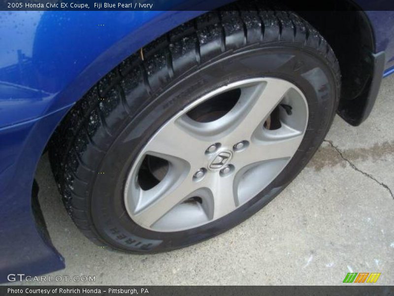 Fiji Blue Pearl / Ivory 2005 Honda Civic EX Coupe