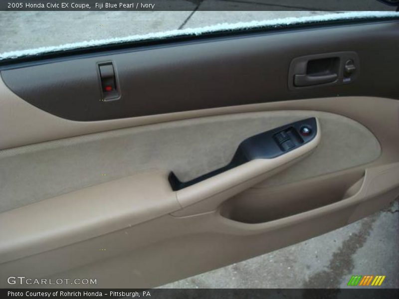 Fiji Blue Pearl / Ivory 2005 Honda Civic EX Coupe
