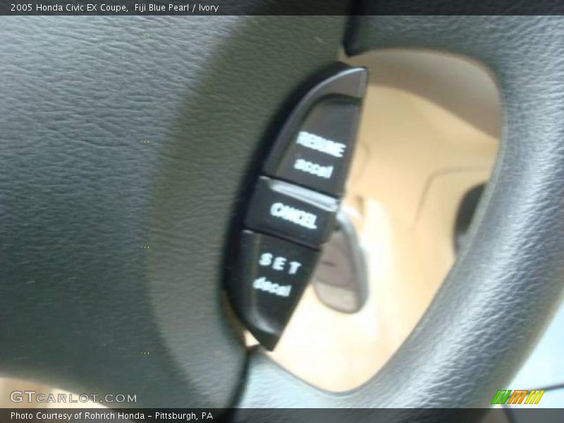 Fiji Blue Pearl / Ivory 2005 Honda Civic EX Coupe