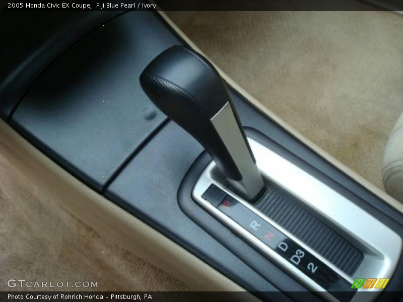Fiji Blue Pearl / Ivory 2005 Honda Civic EX Coupe