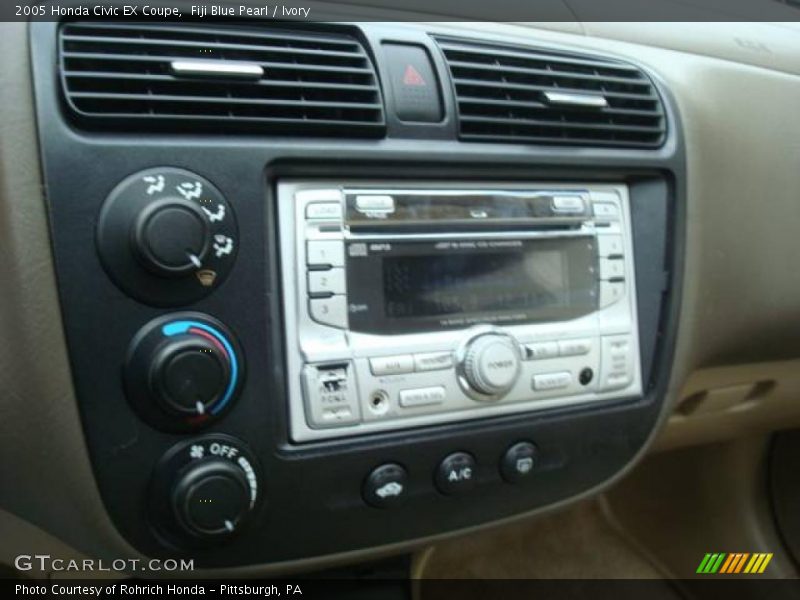 Fiji Blue Pearl / Ivory 2005 Honda Civic EX Coupe