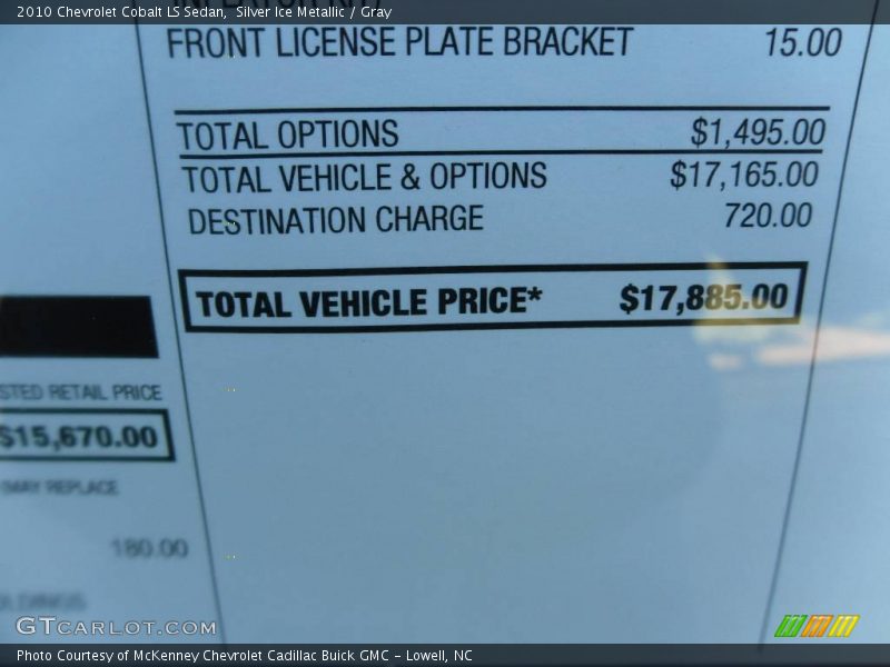 Silver Ice Metallic / Gray 2010 Chevrolet Cobalt LS Sedan