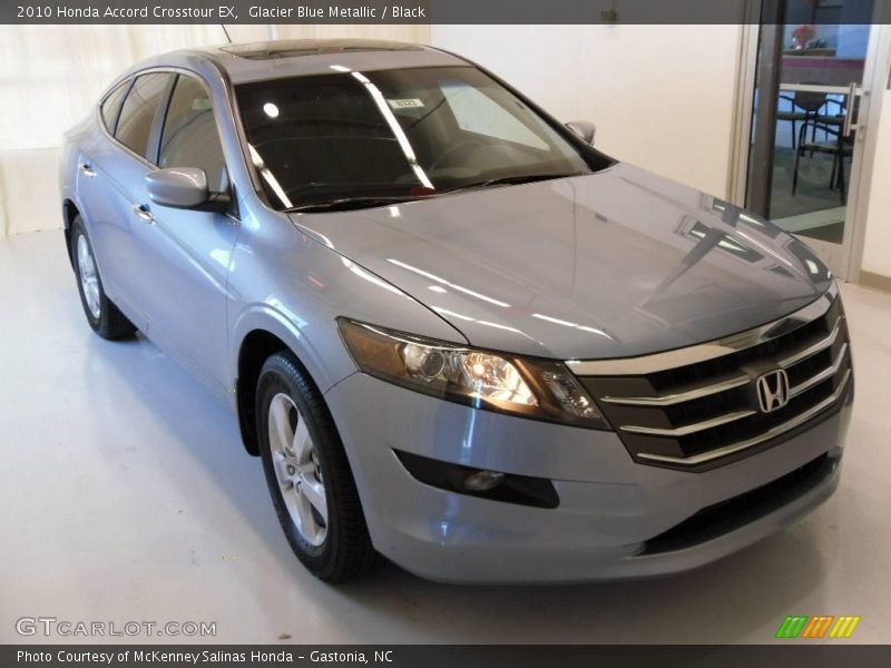 Glacier Blue Metallic / Black 2010 Honda Accord Crosstour EX