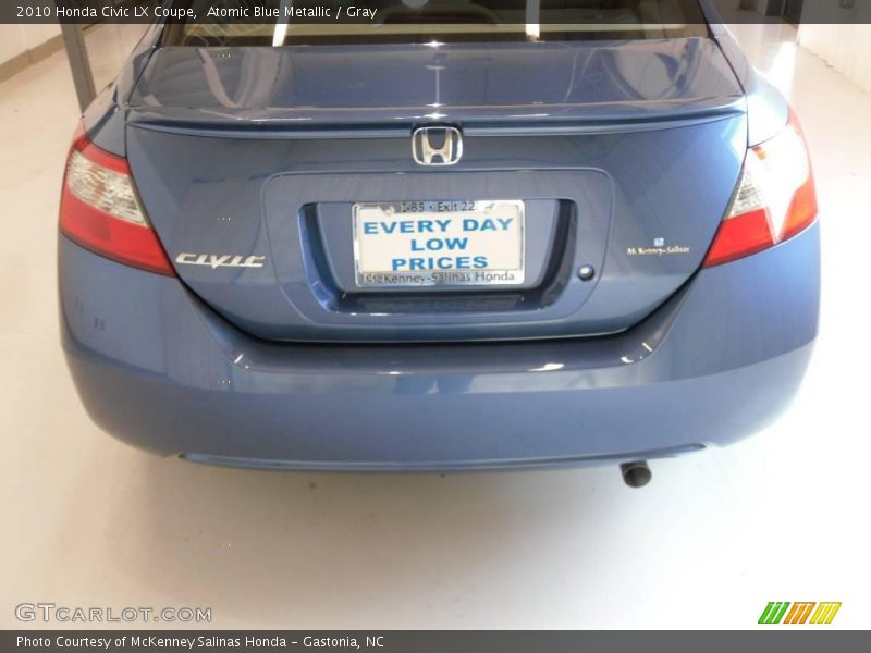Atomic Blue Metallic / Gray 2010 Honda Civic LX Coupe