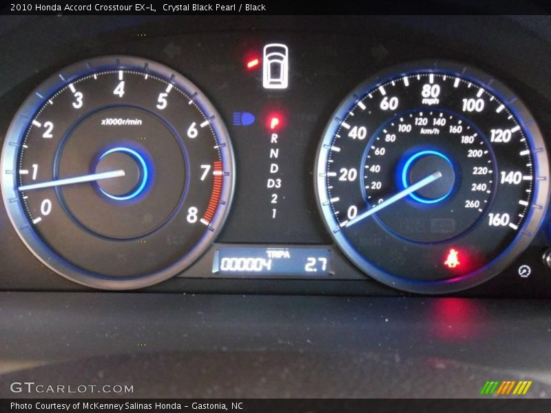 Crystal Black Pearl / Black 2010 Honda Accord Crosstour EX-L