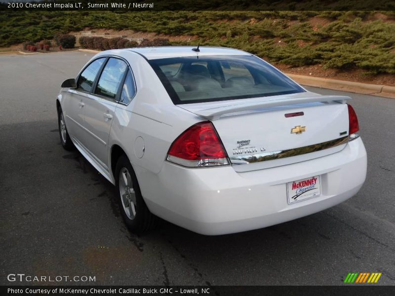 Summit White / Neutral 2010 Chevrolet Impala LT