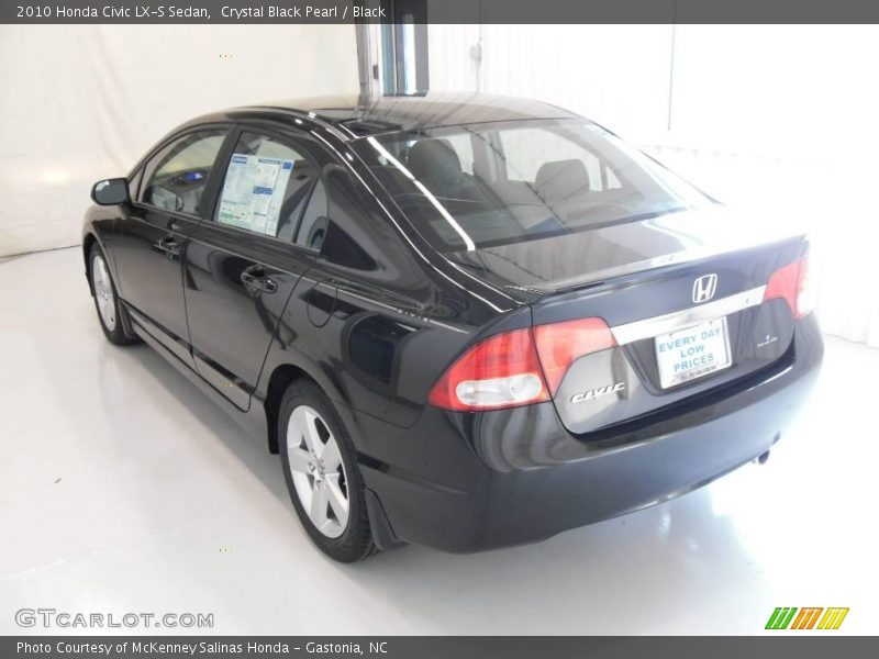 Crystal Black Pearl / Black 2010 Honda Civic LX-S Sedan