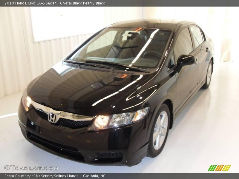 Crystal Black Pearl / Black 2010 Honda Civic LX-S Sedan